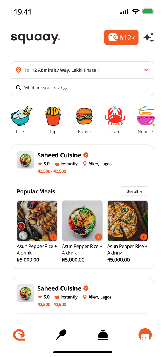 Squaay - Reorder Your Favorite Meals in Under 5 Seconds